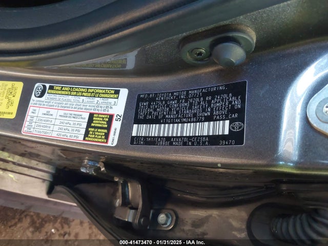 4T1G11AK1MU486779 Toyota CAMRY SE