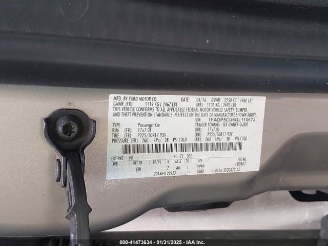 1FADP5CU6GL110672 Ford C-max Energi Sel