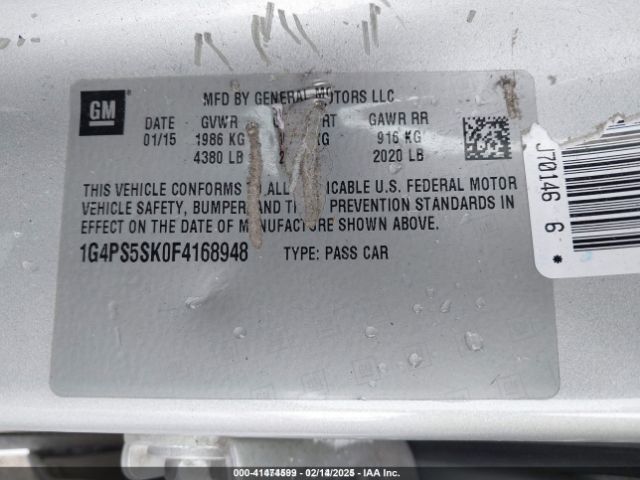 1G4PS5SK0F4168948 Buick Verano Leather Group