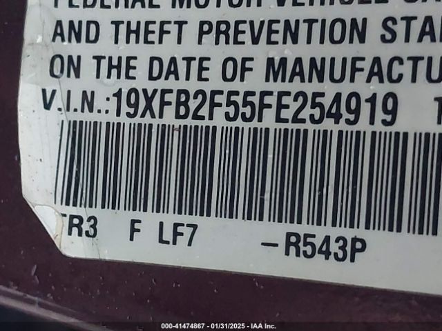 19XFB2F55FE254919 Honda Civic Lx