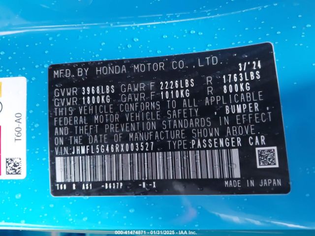JHMFL5G46RX003527 Honda CIVIC TYPE R