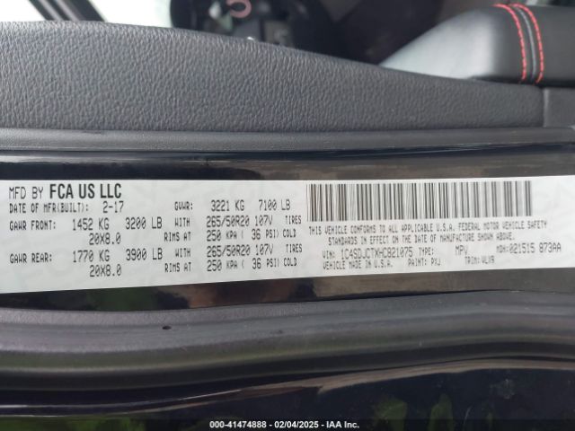 2017 DODGE DURANGO 1C4SDJCTXHC821075 Photo 8