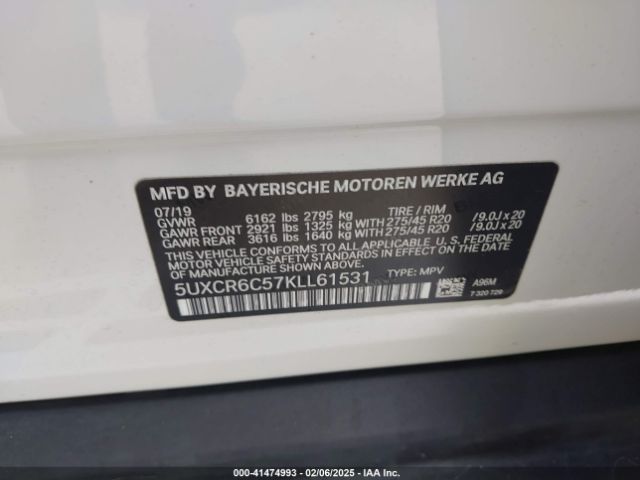 5UXCR6C57KLL61531 BMW X5 Xdrive40i