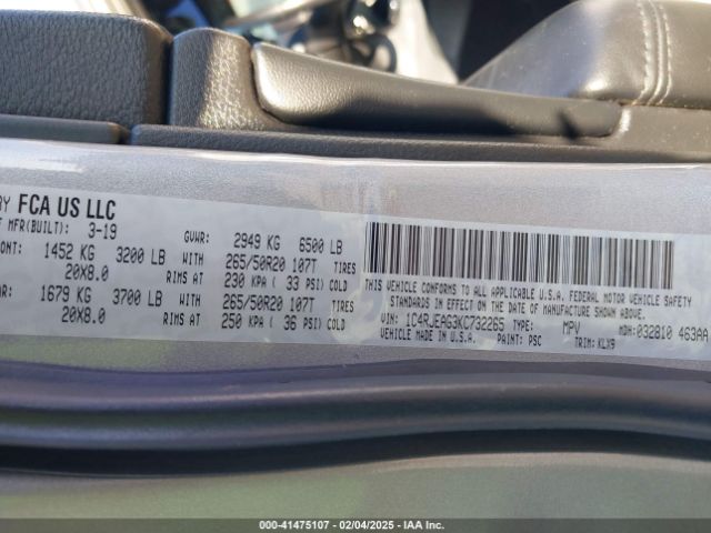 1C4RJEAG3KC732265 Jeep Grand Cherokee Altitude 4x2