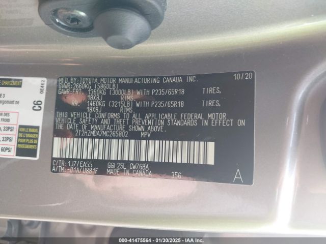 2T2HZMDA7MC265802 Lexus RX 350