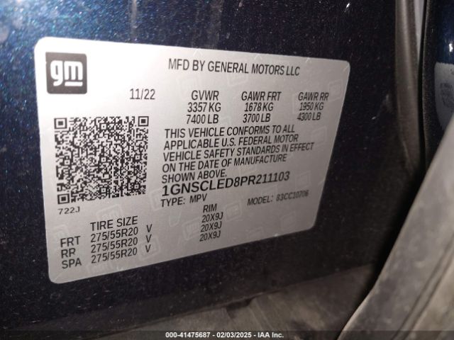 1GNSCLED8PR211103 Chevrolet Tahoe 2wd Commercial Fleet