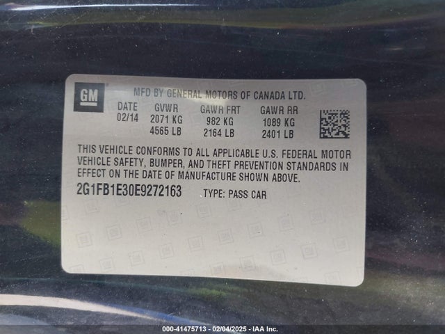 Chevrolet Camaro 1lt 2014 2G1FB1E30E9272163 Image 9