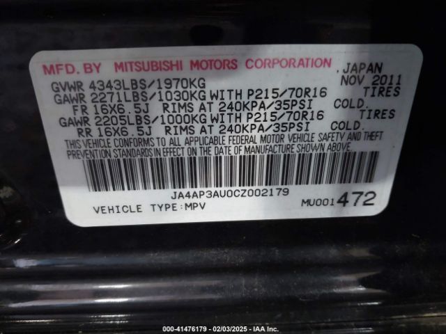 2012 MITSUBISHI OUTLANDER SPORT JA4AP3AU0CZ002179 Photo 8