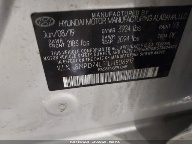 Hyundai ELANTRA SE 2020 5NPD74LF1LH506917 Image 9