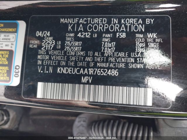 KNDEUCAA1R7652486 KIA SELTOS S
