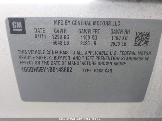 2011 CADILLAC CTS 1G6DH5EY1B0143602 Photo 8