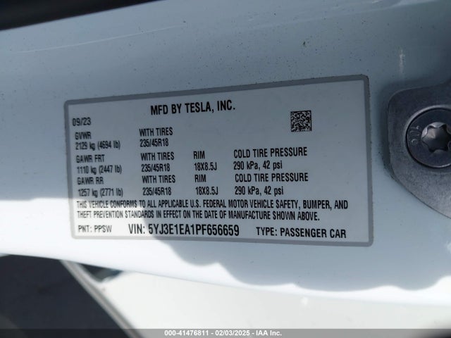 2023 TESLA MODEL 3 5YJ3E1EA1PF656659 Photo 8