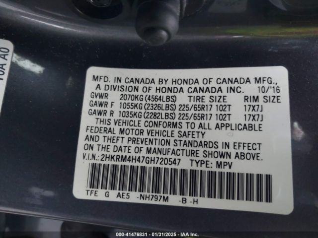 2HKRM4H47GH720547 Honda CR-V SE