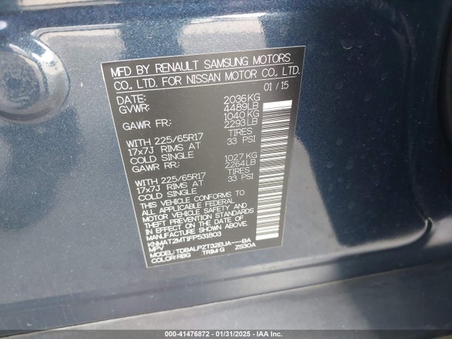 KNMAT2MT1FP531803 Nissan ROGUE S