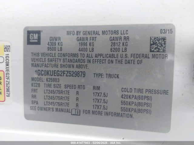 1GC0KUEG2FZ529879 Chevrolet Silverado 2500hd Wt