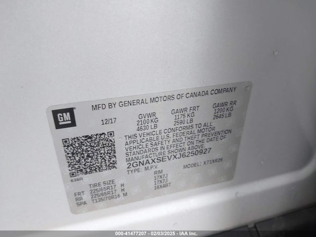 Chevrolet EQUINOX LT 2018 2GNAXSEVXJ6250927 Image 9