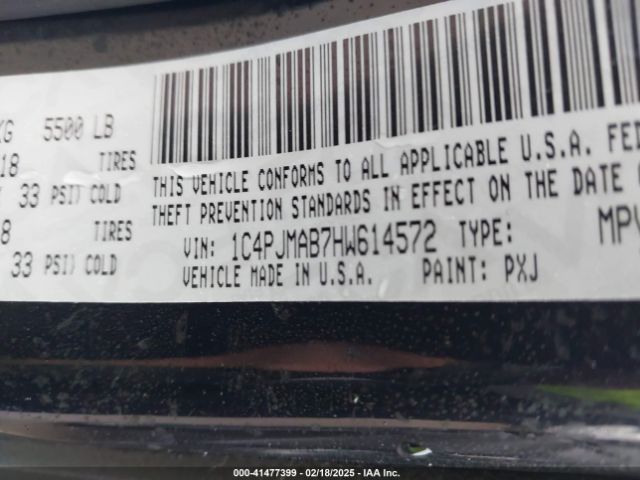 1C4PJMAB7HW614572 Jeep Cherokee Altitude 4x4