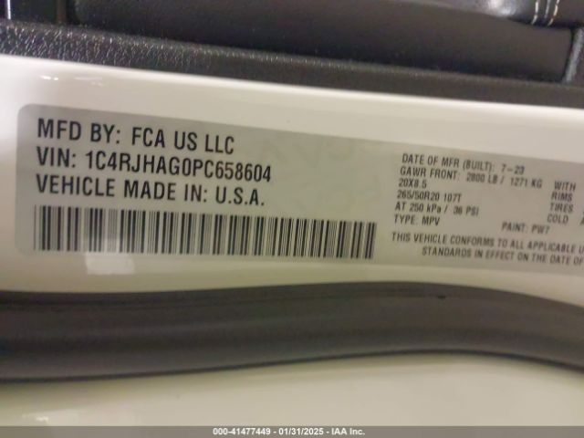 2023 JEEP GRAND CHEROKEE 1C4RJHAG0PC658604 Photo 8