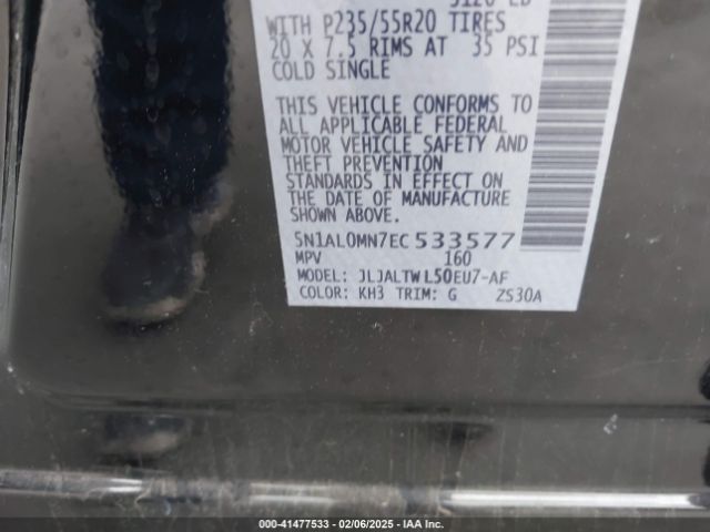 5N1AL0MN7EC533577 Infiniti QX60