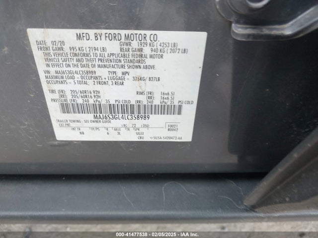 Ford Ecosport Se 2020 MAJ6S3GL4LC358989 Image 9