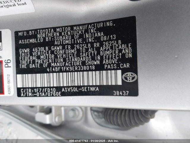 Toyota CAMRY LE 2014 4T4BF1FK9ER338018 Image 9