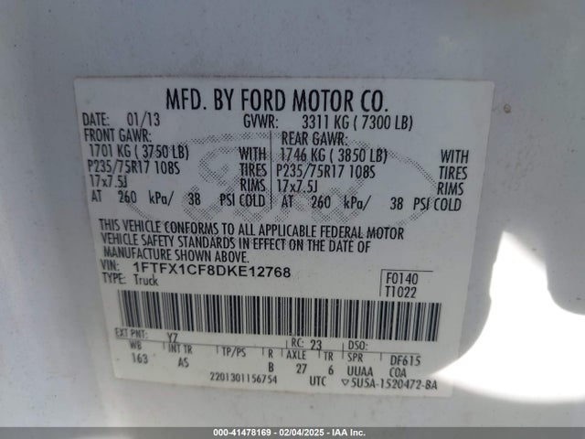 Ford F-150 Xl 2014 1FTMF1CM8EKF18728 Image 9