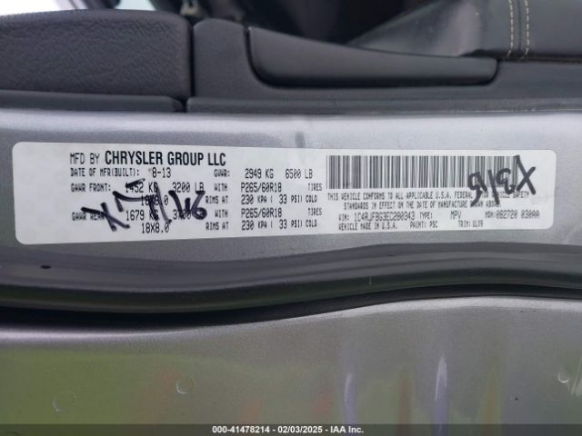 1C4RJFBG3EC280343 Jeep Grand Cherokee Limited
