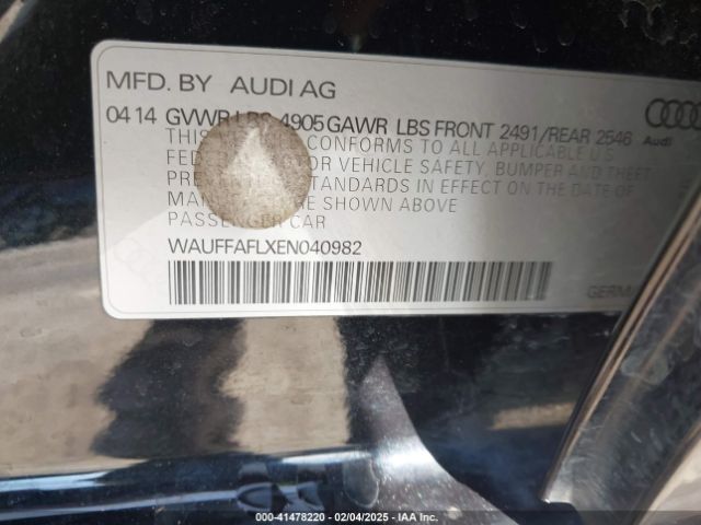 WAUFFAFLXEN040982 Audi A4 2.0t Premium