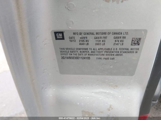2G1WB5E36E1124105 Chevrolet Impala Limited Lt