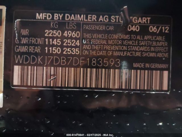 2013 MERCEDES-BENZ E 550 WDDKJ7DB7DF183593 Photo 8