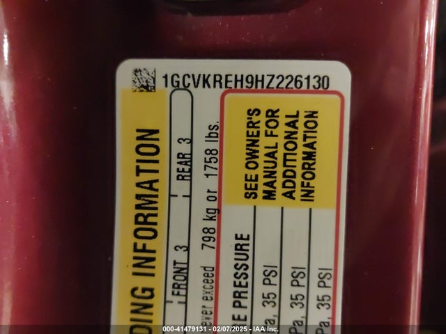 1GCVKREH9HZ226130 Chevrolet Silverado 1500 1lt