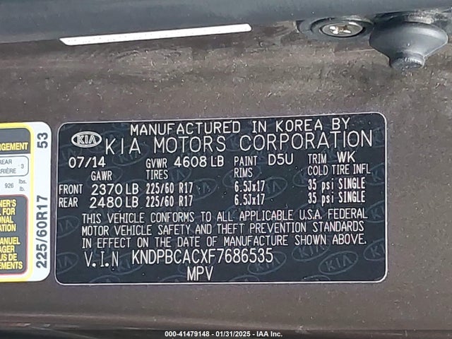 KIA Sportage Lx 2015 KNDPBCACXF7686535 Image 9