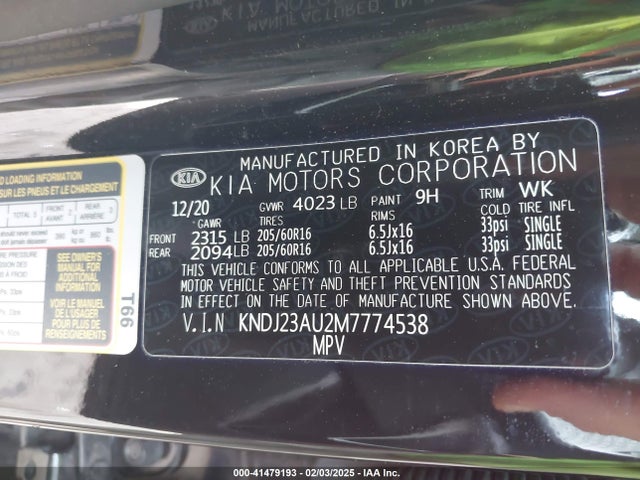 KIA SOUL LX 2021 KNDJ23AU2M7774538 Image 9