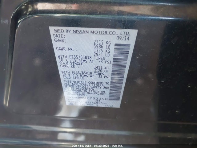 Nissan Pathfinder Sv 2014 5N1AR2MM5EC732158 Image 9