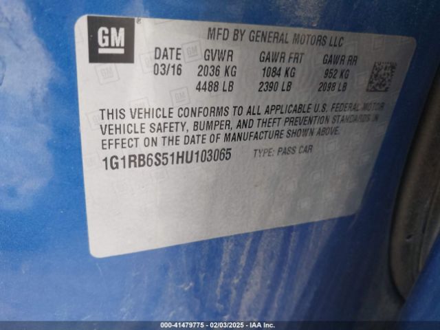 1G1RB6S51HU103065 Chevrolet Volt Premier