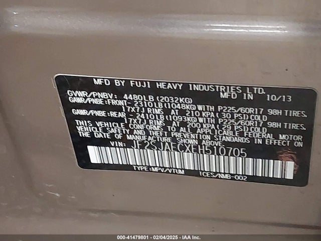 Subaru Forester 2.5i Premium 2014 JF2SJAECXEH510705 Image 9