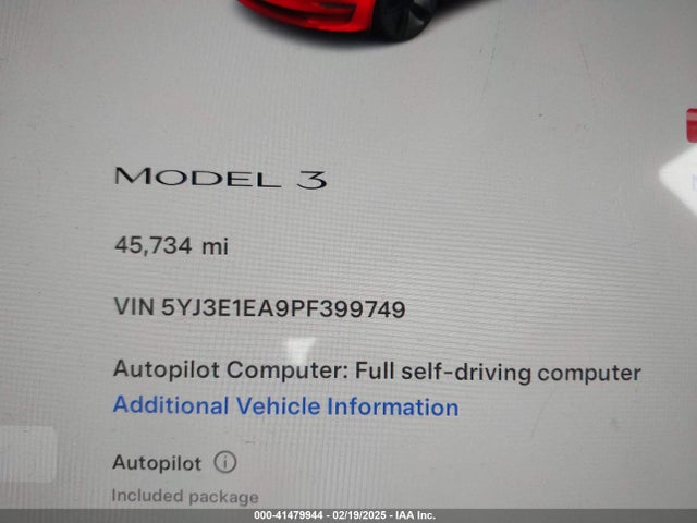 2023 TESLA MODEL 3 5YJ3E1EA9PF399749 Photo 6