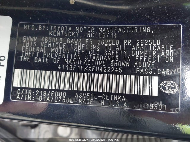 Toyota CAMRY LE 2014 4T1BF1FKXEU422245 Image 9