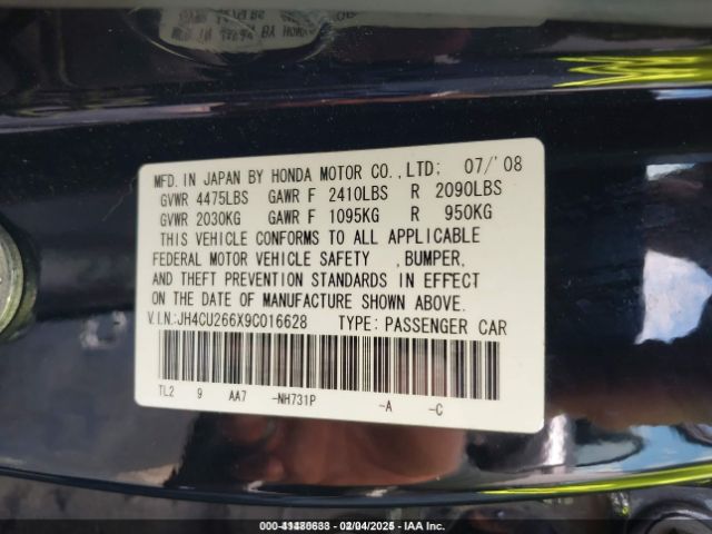 2009 ACURA TSX JH4CU266X9C016628 Photo 8