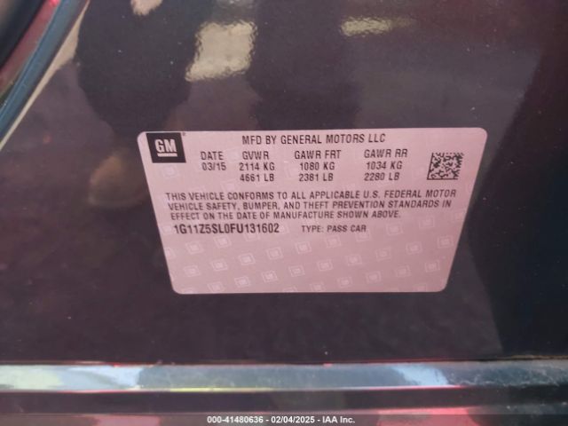 1G11Z5SL0FU131602 Chevrolet IMPALA LS