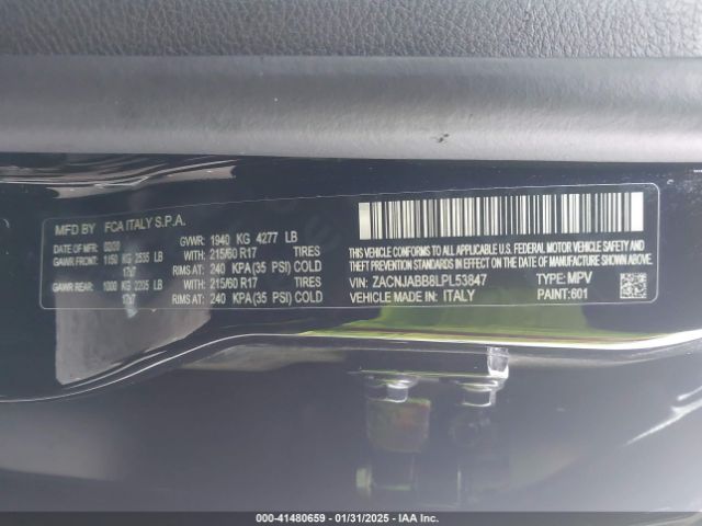 ZACNJABB8LPL53847 Jeep Renegade Altitude Fwd