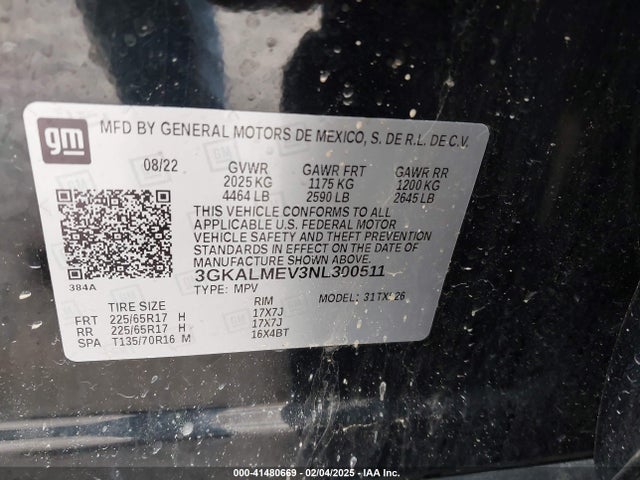 3GKALMEV3NL300511 GMC Terrain Fwd Sle