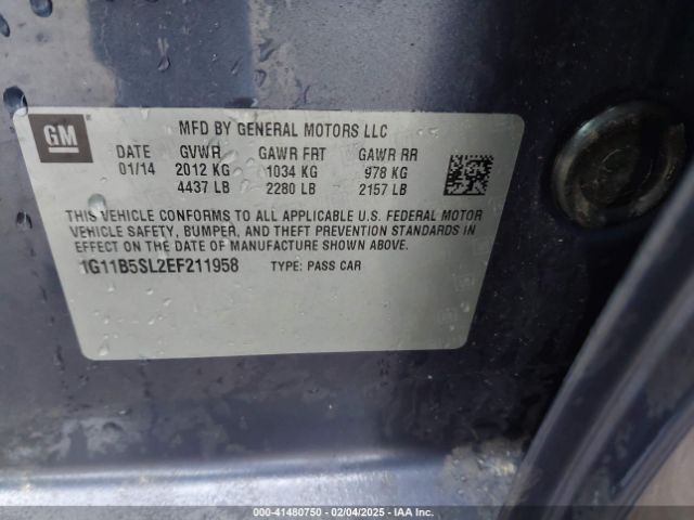 1G11B5SL2EF211958 Chevrolet Malibu 1ls