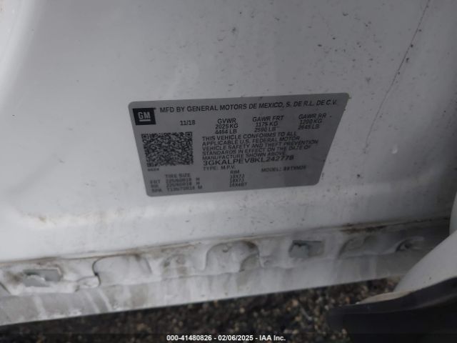 3GKALPEV8KL242778 GMC Terrain Slt