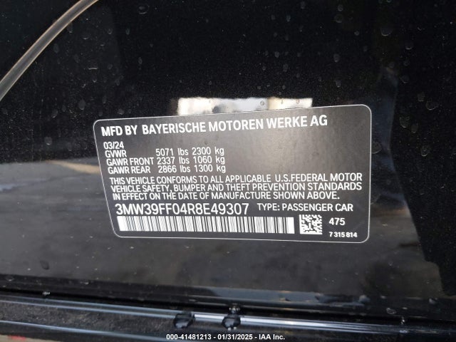 3MW39FF04R8E49307 BMW 2024