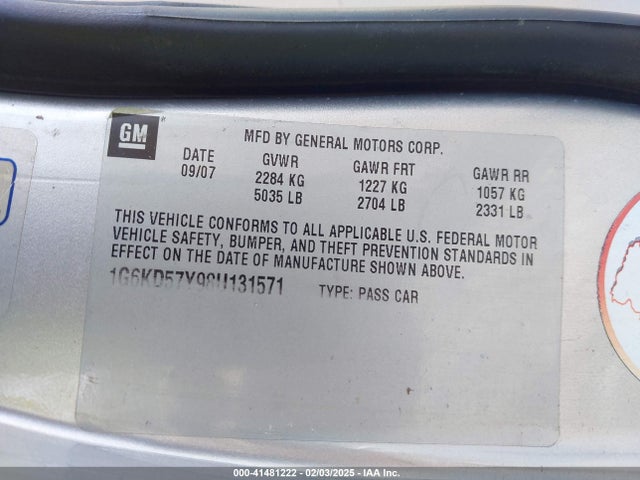 2008 CADILLAC DTS 1G6KD57Y98U131571 Photo 8