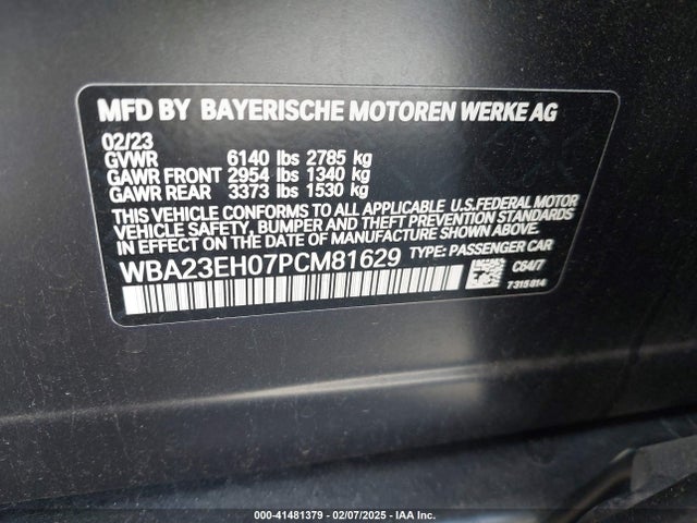 2023 BMW 740 WBA23EH07PCM81629 Photo 8