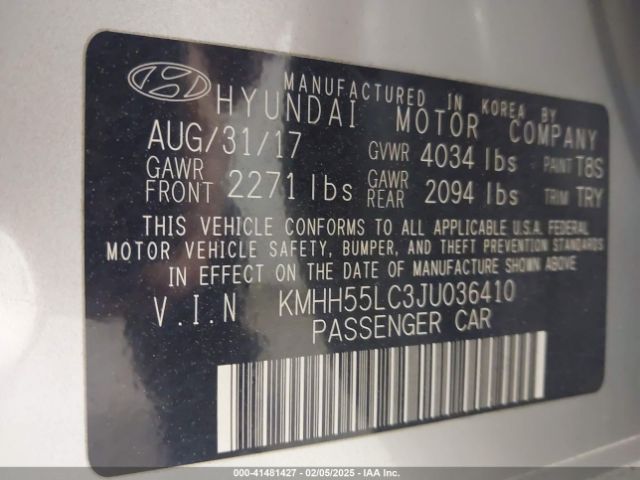 KMHH55LC3JU036410 Hyundai Elantra Gt Sport