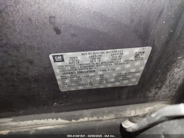 1GKKNTLS3HZ241636 GMC Acadia Sle-2