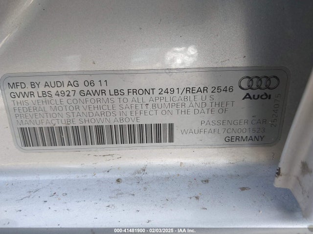 2012 AUDI A4 WAUFFAFL7CN001523 Photo 8